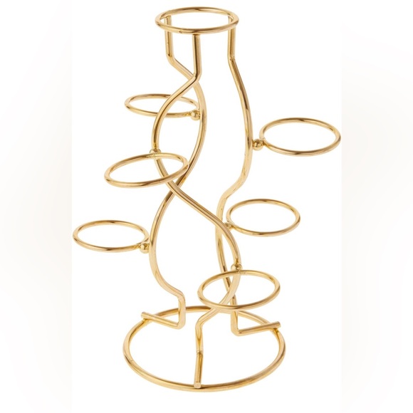 Gold color Multi-Sphere Tower Holder Crystals Rocks Precious Gem Sphere Holder - Picture 1 of 8